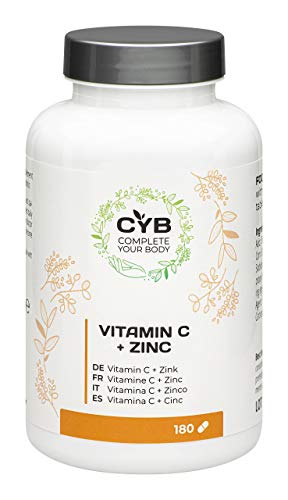 CYB Complete Your Body - Vitamina C + cinc, 180 pastillas