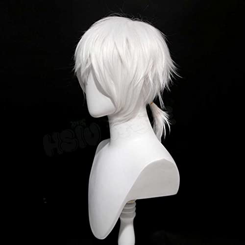 Dagua Peluca Cosplay Anime，Peluca To Your Eternity Fushi，Short White Peluca Cosplay,con Red de Peluca Gratis,Halloween Hair,para Cosplay de Fiesta ​diari