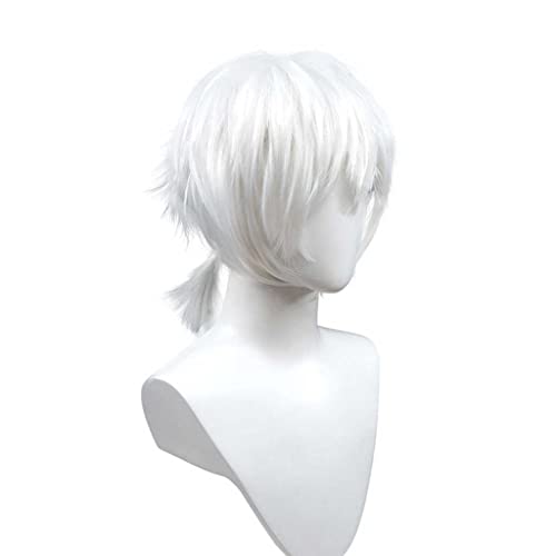 Dagua Peluca Cosplay Anime，Peluca To Your Eternity Fushi，Short White Peluca Cosplay,con Red de Peluca Gratis,Halloween Hair,para Cosplay de Fiesta ​diari