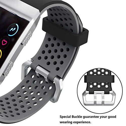 DD para Fitbit Ionic Correas, Ajustable Silicona Suave Deportiva Banda Repuesto Accesorio para Fitbit Ionic Reloj