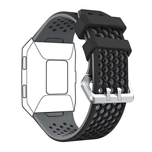 DD para Fitbit Ionic Correas, Ajustable Silicona Suave Deportiva Banda Repuesto Accesorio para Fitbit Ionic Reloj