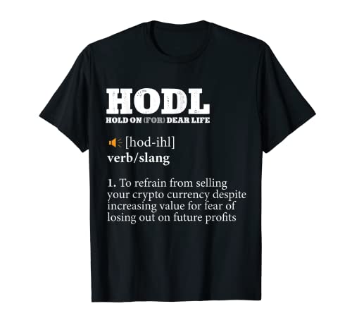 Definición HODL Divertido Crypto Inversor Holding Criptomoneda Camiseta