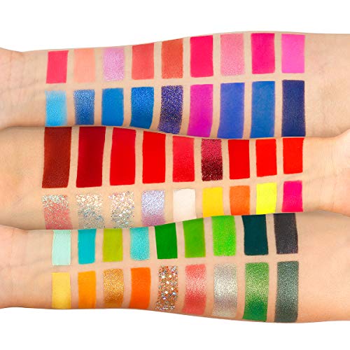 DE'LANCI La Catrina Paleta de maquillaje Paleta de sombras de ojos colorida Paleta de 54 colores profesional Shimmer Glitter Paleta de maquillaje mate Sombra de ojos altamente pigmentada