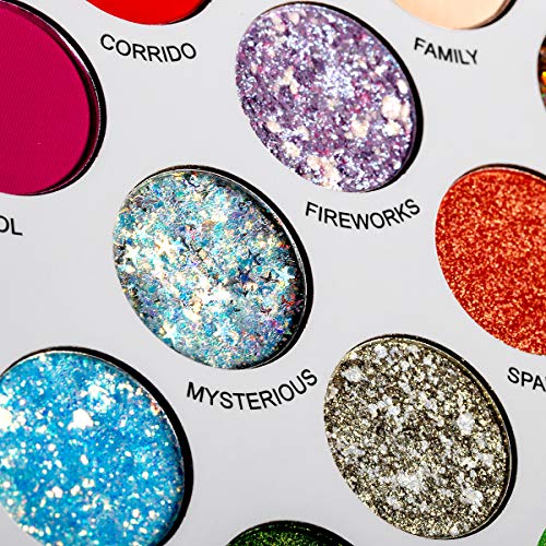 DE'LANCI La Catrina Paleta de maquillaje Paleta de sombras de ojos colorida Paleta de 54 colores profesional Shimmer Glitter Paleta de maquillaje mate Sombra de ojos altamente pigmentada