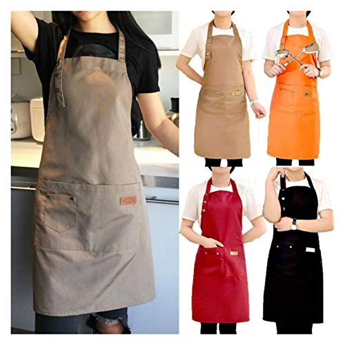 Delantal cocina Delantales para mujeres Cocina más reciente Cocina Delantal de mujer Hombres Chef Camarero Cafetería Tienda Peluquería Delantales BIBS Accesorio de cocina Delantales para hombres Delan