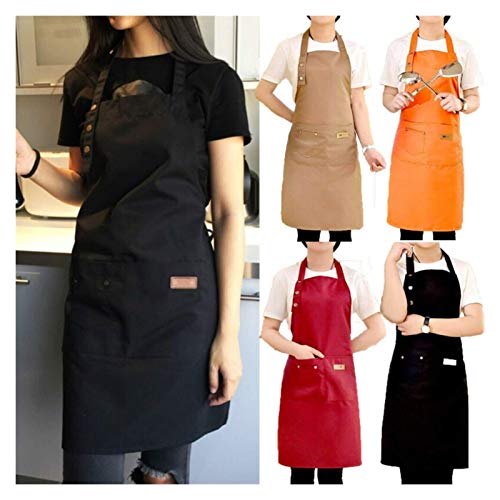 Delantal cocina Delantales para mujeres Cocina más reciente Cocina Delantal de mujer Hombres Chef Camarero Cafetería Tienda Peluquería Delantales BIBS Accesorio de cocina Delantales para hombres Delan