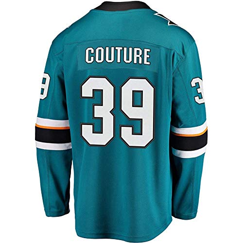 DEMWY Hombre/Mujer/Juventud_Logan_Couture_#39_Verde Azulado_Chándales_Hockey_Jersey S-XXXL