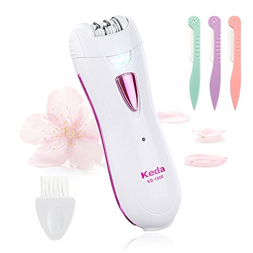 Depiladora Eléctrica, Depiladora Mujer con Luz LED Depiladora Electrica Recargable, Depiladora Facial Aptas para Axilas, Piernas y Bikini Depilacion Inalámbricas