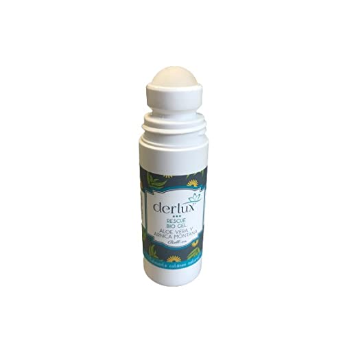 DERLUX - Rescue Bio-Gel Arnica & Aloe Vera. Dosificador mediante Roll-on anti dolor de 60 ml.