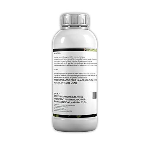 Desconocido BIONA |Cola DE Caballo FUNGICIDA Natural | Acción Preventiva y Curativa contra Hongos | Oidio, Mildiu | Plantas de Interior y Exterior | Concentrado 500mL