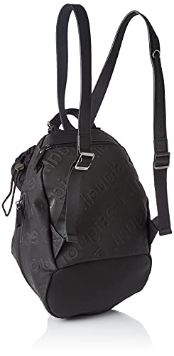 Desigual Back_Galia Viana Mini, Mochila para Mujer, Negro, Einheitsgröße