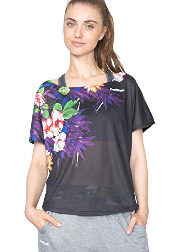 Desigual Mujer 71t2sc22000l – Camiseta, Black, L