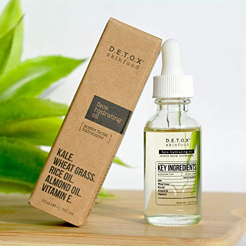 DETOX SKINFOOD - Aceite Facial Hidratante - Aceite Facial Antioxidante con Efecto Resplandor, Sensación No Grasa - Cuidado de la Piel Vegano 30ml