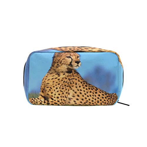 DEZIRO Animal Cheetah bolsa de maquillaje para mujer