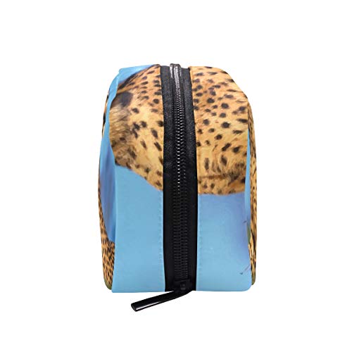 DEZIRO Animal Cheetah bolsa de maquillaje para mujer