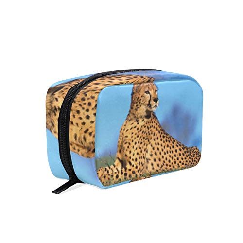 DEZIRO Animal Cheetah bolsa de maquillaje para mujer