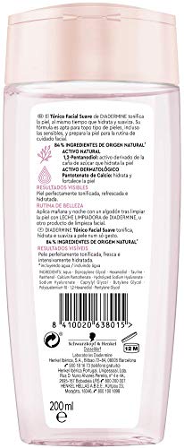 Diadermine - Tónico facial suave, 200 ml, refresca, hidrata, suaviza, para todo tipo de piel