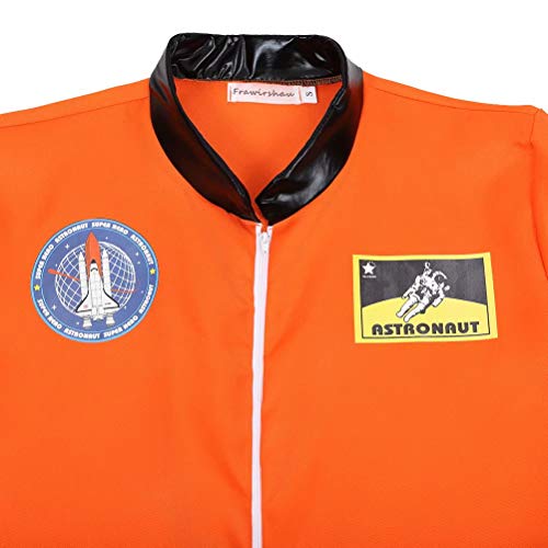 Disfraz Astronauta Adulto para Hombre Halloween Carnaval Americano Cadete del Espacio Cosplay Naranja s