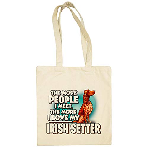 Diver Bebé Bolsa de tela I love my Irish Setter raza perro - Beige, 38 x 42 cm