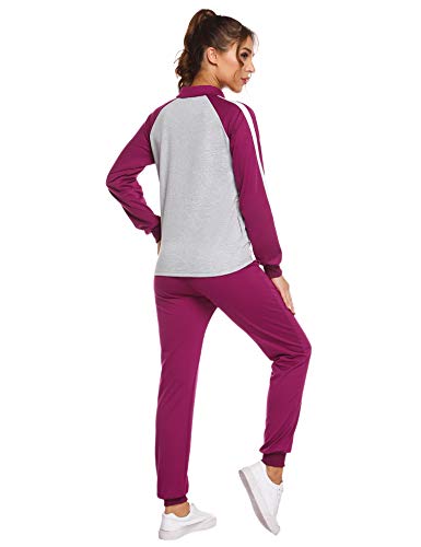 Doaraha Conjunto de Chándal para Mujer Sudadera con Cremallera y Pantalón Conjuntos Deportivos Completo, Primavera,Otoño,Invierno