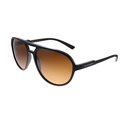 Dolce & Gabbana DG 6150 329578 - Gafas de sol de aviador de plástico transparente para tabaco, color marrón