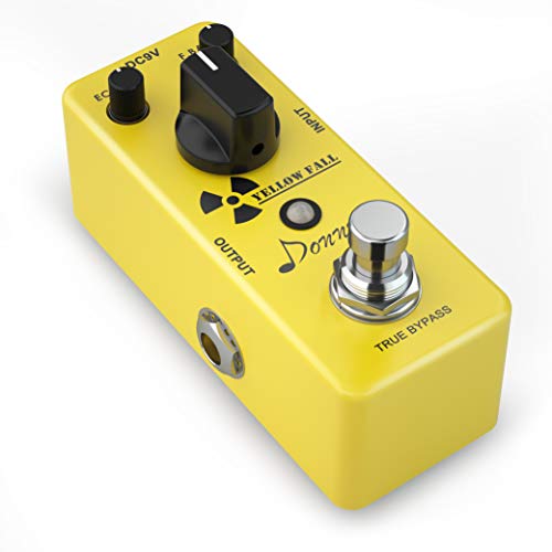 Donner Delay Pedal Guitarra, Yellow Fall Delay Pedal Guitar, Bypass Auténtico Pedales Guitarra Electrica