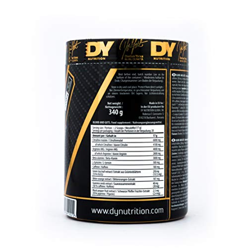 Dorian Yates de Pre Workout Blood and Guts Booster 340 g Entrenamiento Booster