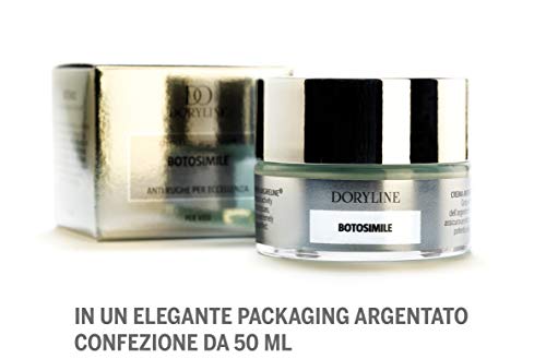 DORYLINE Botosimile Crema Facial Antiarrugas con Argireline® 50ml, 100% Made in Italy, Fuerte Acción Relajante de la Piel, Efecto Lifting Inmediato, Rostro Iluminado, Ideal para Dermaroller