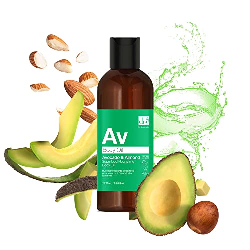 Dr Botanicals Aceite corporal nutritivo para aguacate y almendras Superfood 200 ml