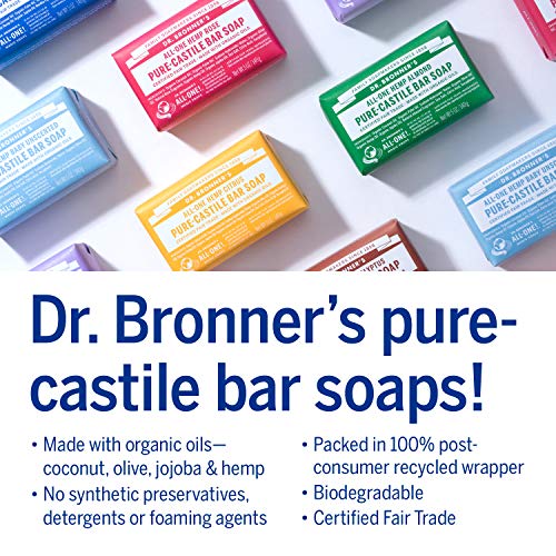 Dr. Bronner's 744 - Pure-Castile Bar Jabón para Bebé, sin Perfume, 5 oz/140 gr