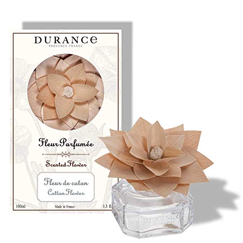 DURANCE Difusor de flores de madera perfumadas de algodón, 100 ml, fragancias para cualquier habitación