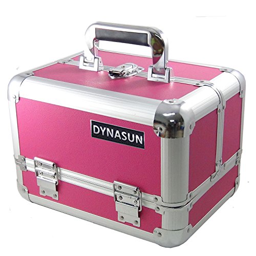 DynaSun BS355 29x21x20cm Fucsia Maletín Maquillaje Cosmética Estética Joyas Multiuso Caja Maleta Belleza Cofre Joyas Cabello Estuche