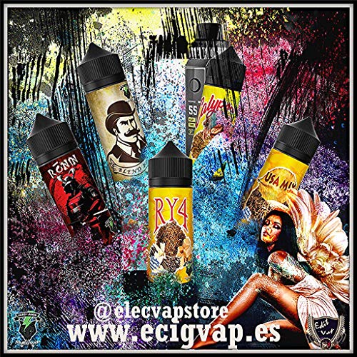 E-Liquid tabaquil RY4 de ElecVap - Sin Nicotina -50 ml formato TPD -botes de 60 ml - 0MG Nicotina - E-Liquido para Cigarrillos Electronicos - E Liquidos para Vaper Jugo E Jugoso Sabor 70/30