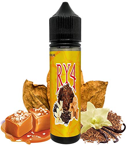 E-Liquid tabaquil RY4 de ElecVap - Sin Nicotina -50 ml formato TPD -botes de 60 ml - 0MG Nicotina - E-Liquido para Cigarrillos Electronicos - E Liquidos para Vaper Jugo E Jugoso Sabor 70/30