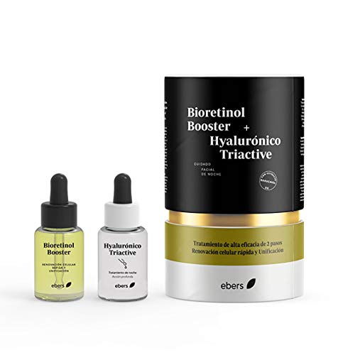 Ebers Tratamiento Renovación Celular Rápida y Unificación. Bioretinol Booster+Hyalurónico Triactive, Amarillo, 60 Mililitros