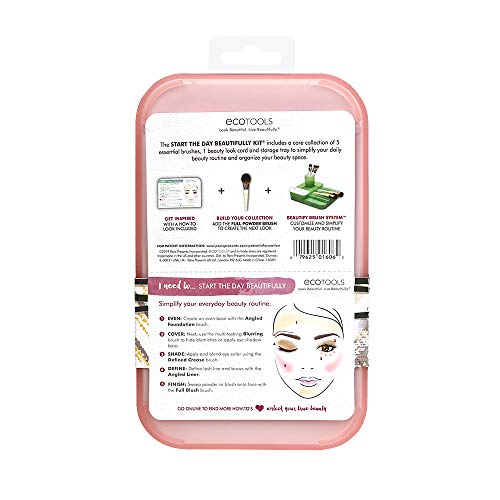 ECOTOOLS Start The Day Beautifully - Juego de brochas de maquillaje