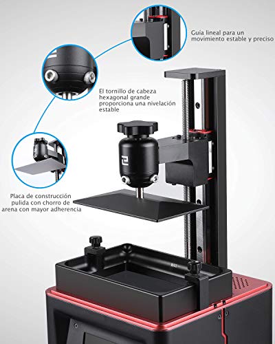 ELEGOO Mars 2 Pro Impresora 3D con LCD Monocromático 2K de 6 Pulgadas, Impresora 3D Resina con carbón activo incorporado y 2 Películas FEP Adicionales, Tamaño de Impresión 129 * 80 * 160 mm