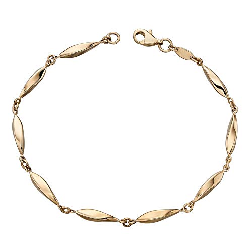 Elements - Gold Yellow Gold Marquise Bracelet GB456