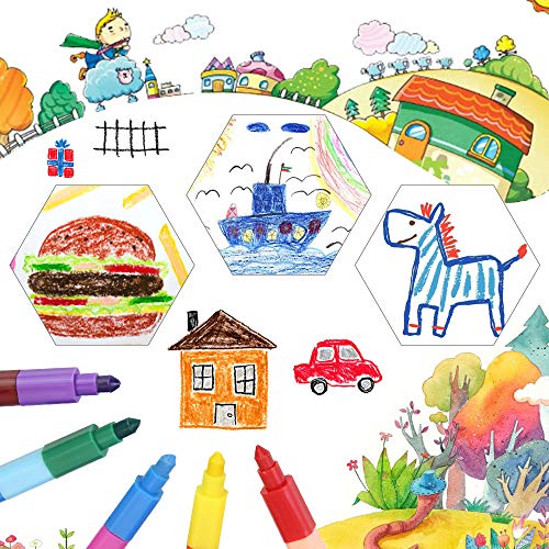 EMAGEREN 12 pcs Lapiz Punta Intercambiable Crayones Apilables de Colores Lápices de Cera para Niños Crayones para Niños Pequeños Regalos de Pascua Cumpleaños Fiesta Premios de Recompensa de Clase