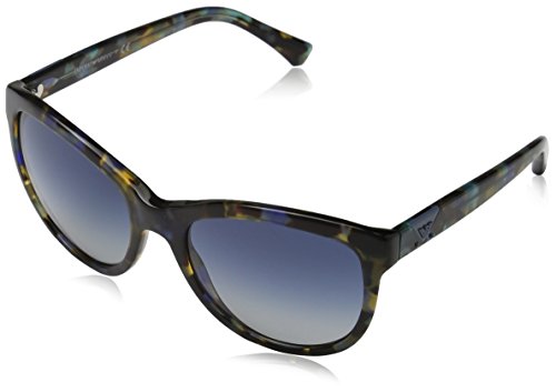 Emporio Armani 0EA4076 Gafas de Sol, Havana Spot Blue, 56 para Mujer