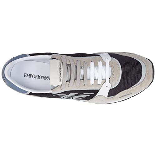 Emporio Armani Hombre Zapatillas plast. - Optic White - Navy - Grey 45 EU