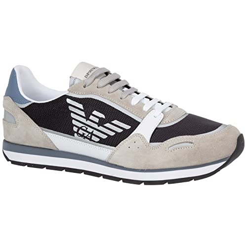 Emporio Armani Hombre Zapatillas plast. - Optic White - Navy - Grey 45 EU