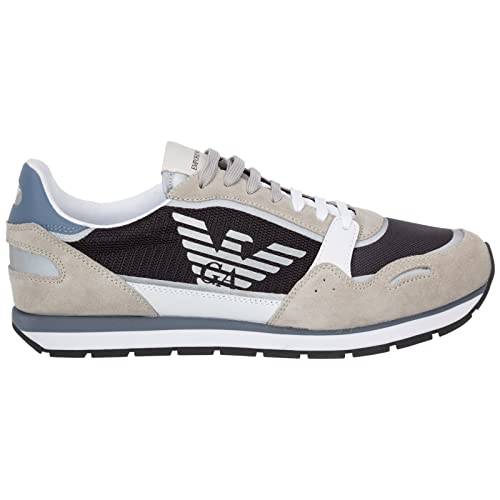 Emporio Armani Hombre Zapatillas plast. - Optic White - Navy - Grey 45 EU