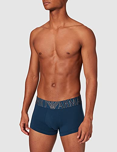 Emporio Armani Megalogo Camiseta y Trunk, Hombre, Azul (Abyss), S