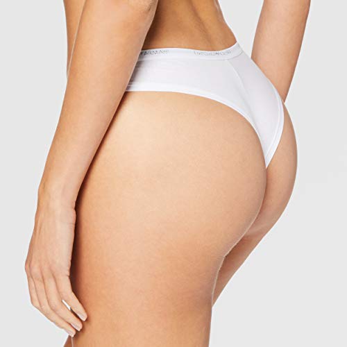 Emporio Armani Underwear Bi-Pack Brazilian Brief Ropa Interior, Bianco/Bianco-White/White, XL para Mujer