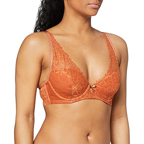 Emporio Armani Underwear Padded Bra Eternal Lace Sujetador con Relleno, Canela, 36 para Mujer