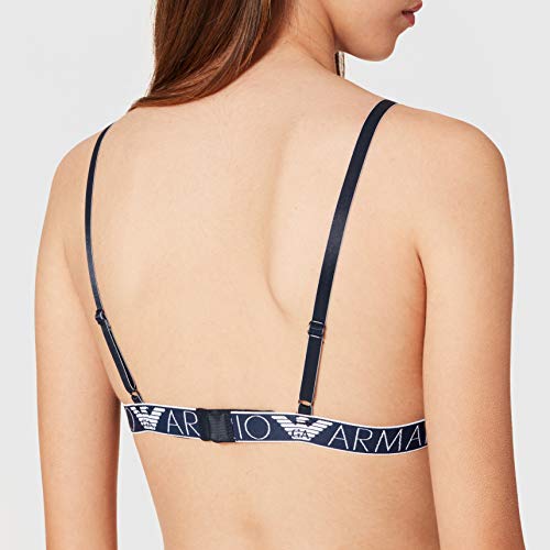 Emporio Armani Underwear Padded Triangle Bra Sporty Lace Sujetador con Relleno, Blanco, XL para Mujer