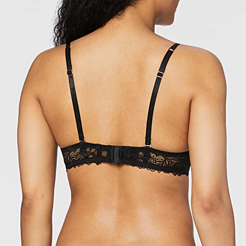 Emporio Armani Underwear Push Up Bra Remov.Pads 2 Loop Eternal Lace Sujetador, Negro, 90B para Mujer