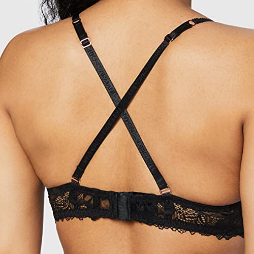 Emporio Armani Underwear Push Up Bra Remov.Pads 2 Loop Eternal Lace Sujetador, Negro, 90B para Mujer