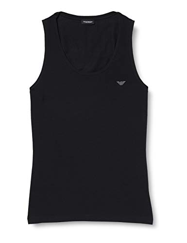 Emporio Armani Underwear Tank Iconic Cotton Tanque Top, Mujer, Negro, M